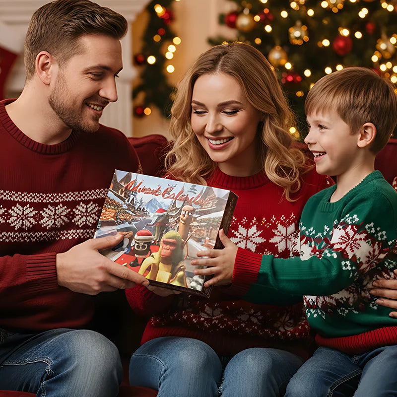 Zabawny kalendarz adwentowy z wyjątkowymi figurkami – zrównoważona plastikowa dekoracja na świąteczne okazje 3