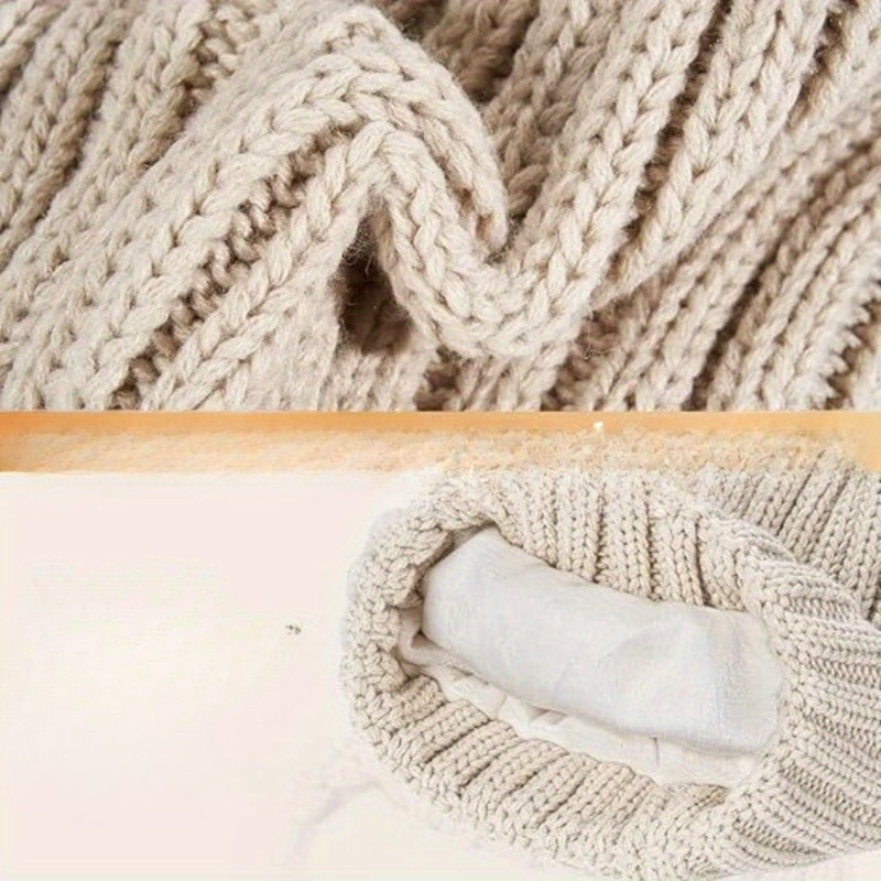 Zestaw akcesoriów zimowych 3 w 1 z dzianinową czapką, szalikiem i rękawiczkami z funkcją obsługi ekranów dotykowych – unisex i ciepły 4