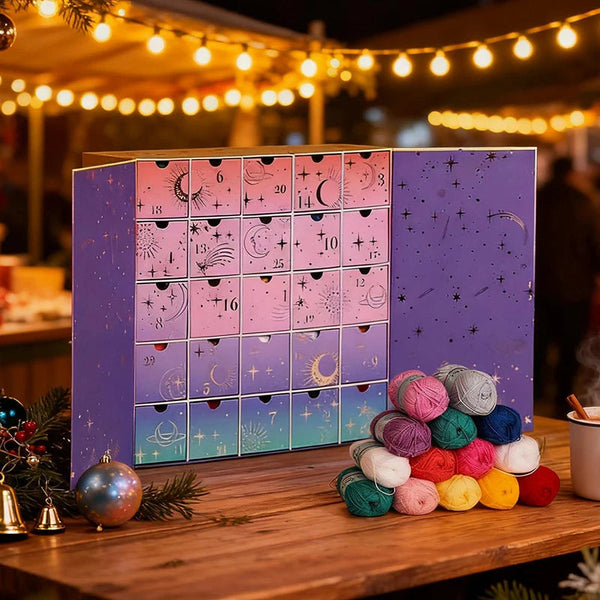 Zestaw włóczek adwentowych na 25 dni – kompletny zestaw do robienia na drutach z wysokiej jakości włóczki do kreatywnych projektów 1