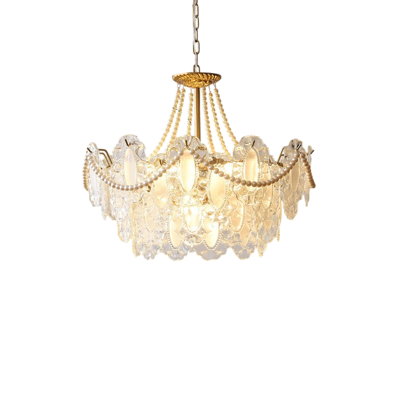 Żyrandol Kryształowy z Regulowaną Wysokością – Elegancki Żyrandol do Salonu i Jadalni, Metal i Szkło, Średnica 50/60 cm 0
