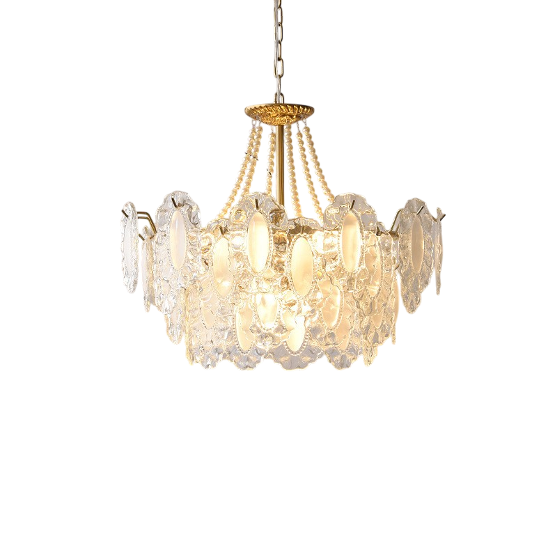 Żyrandol Kryształowy z Regulowaną Wysokością – Elegancki Żyrandol do Salonu i Jadalni, Metal i Szkło, Średnica 50/60 cm 4