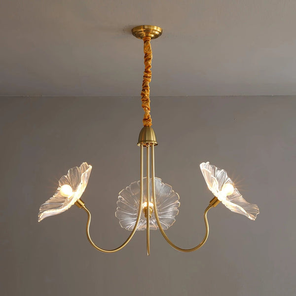 Żyrandol Lotus Leaf z Regulacją Wysokości – Elegancki Żyrandol do Salonu i Jadalni z Miękkim Światłem LED 0