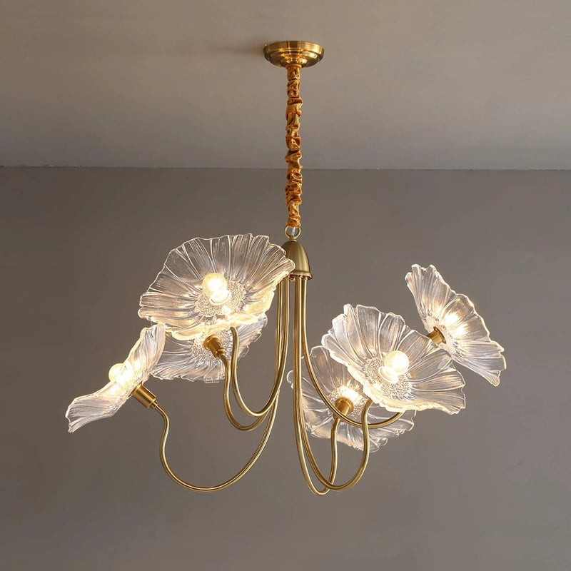 Żyrandol Lotus Leaf z Regulacją Wysokości – Elegancki Żyrandol do Salonu i Jadalni z Miękkim Światłem LED 5
