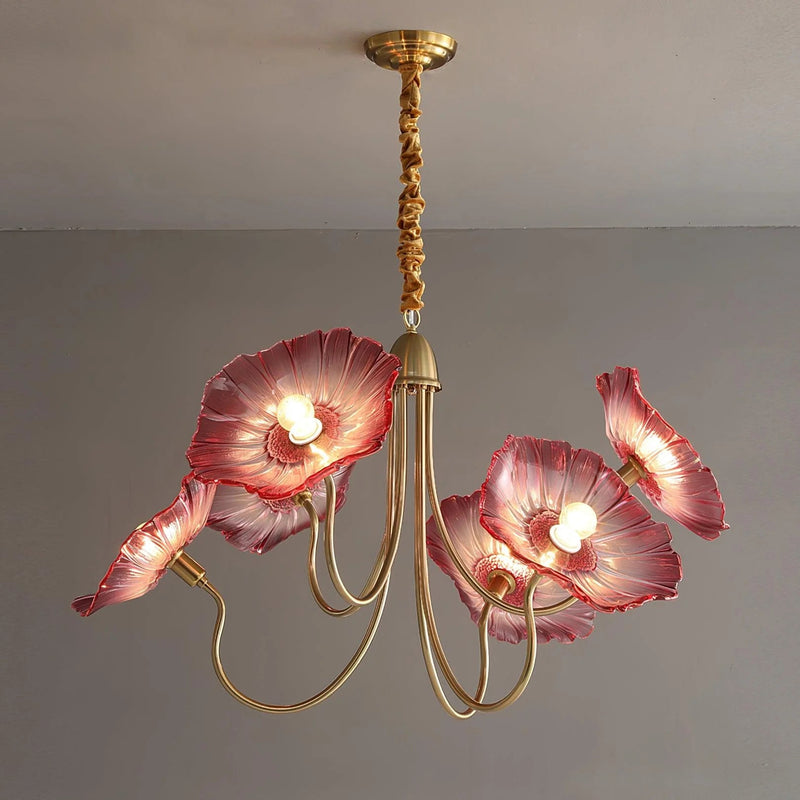 Żyrandol Lotus Leaf z Regulacją Wysokości – Elegancki Żyrandol do Salonu i Jadalni z Miękkim Światłem LED 6