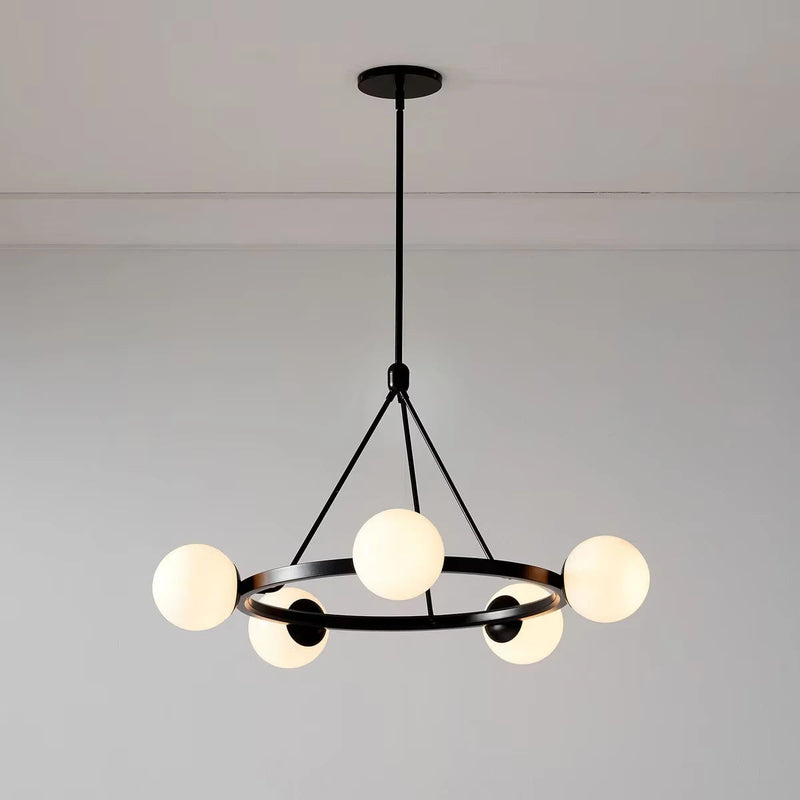 Żyrandol Nordic 5 Głowic do Salonu – Nowoczesny Design z Szkła i Metalu, Eleganckie Oświetlenie do Pokoju 5