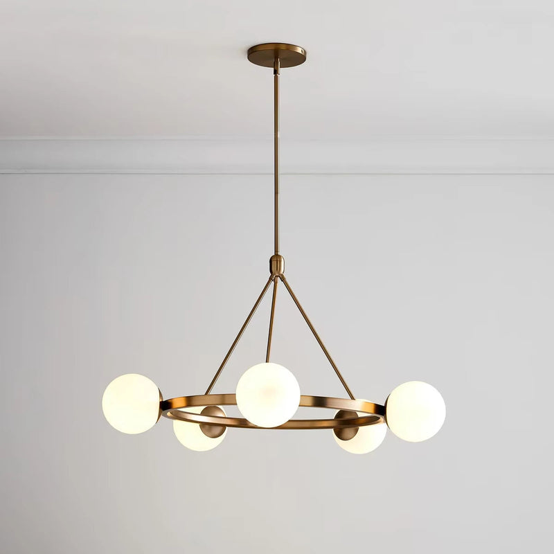 Żyrandol Nordic 5 Głowic do Salonu – Nowoczesny Design z Szkła i Metalu, Eleganckie Oświetlenie do Pokoju 6