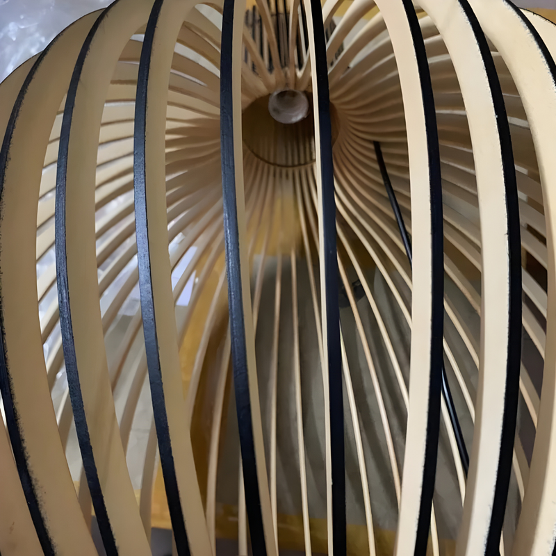 Stylowy bambusowy żyrandol do nowoczesnych wnętrz