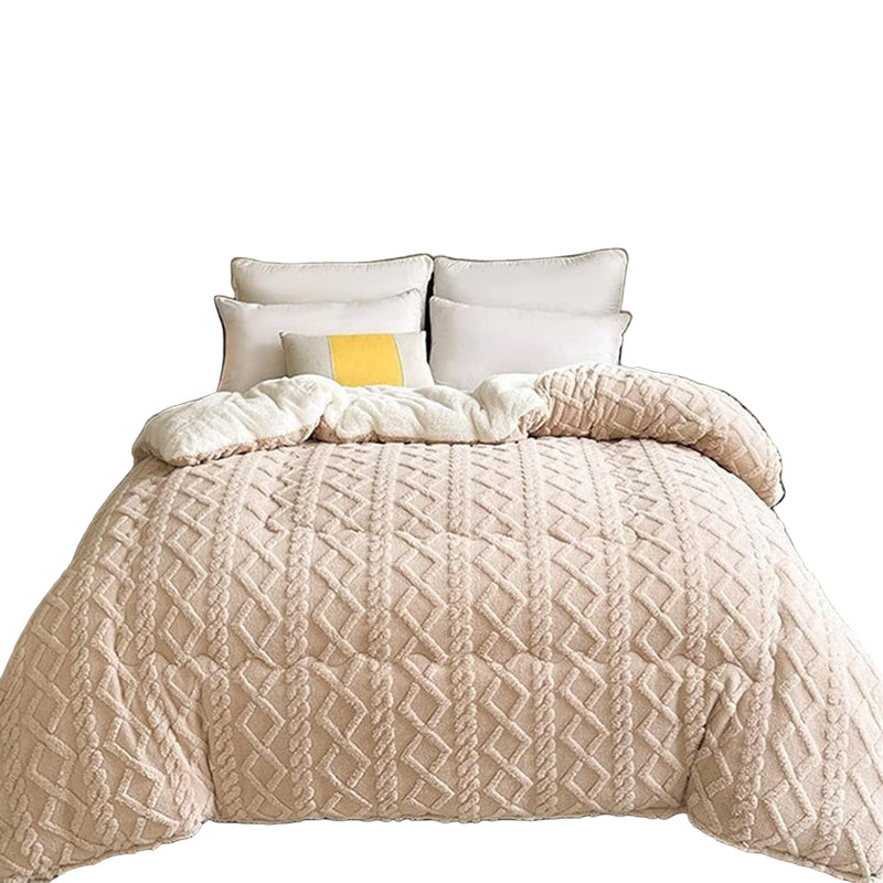 Koc Puszysty Wzór Termiczny Komfort z Luksusowego Materiału