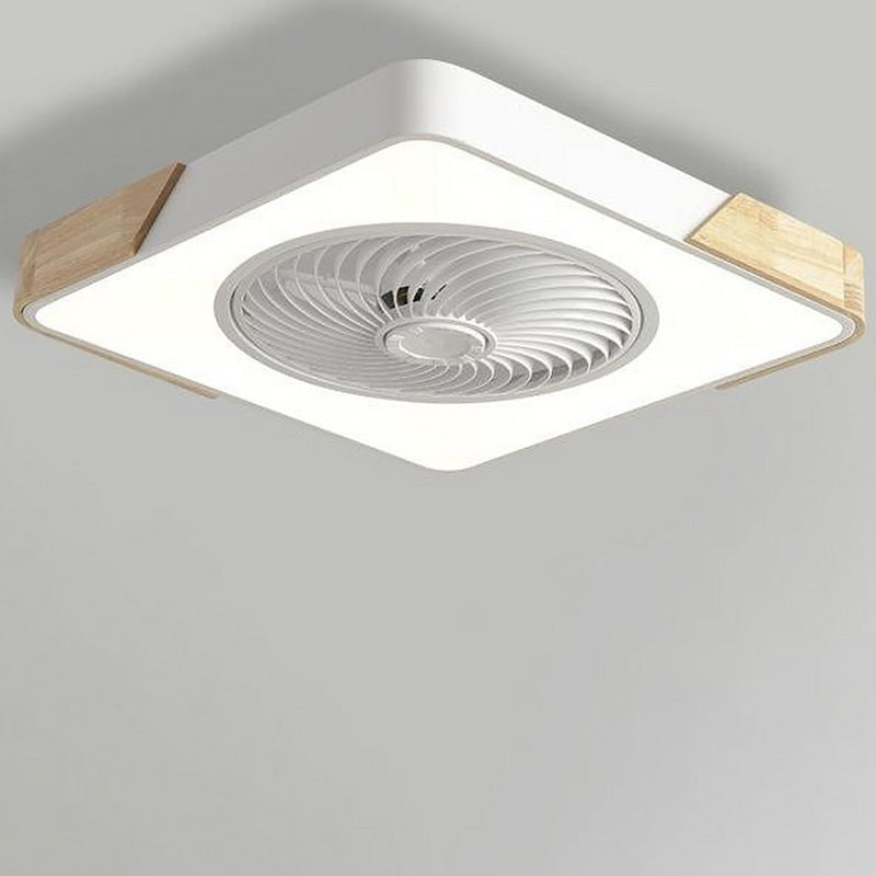 Zintegrowana Lampa i Wentylator Sufitowy LED Bez Łopatek z Pilotem
