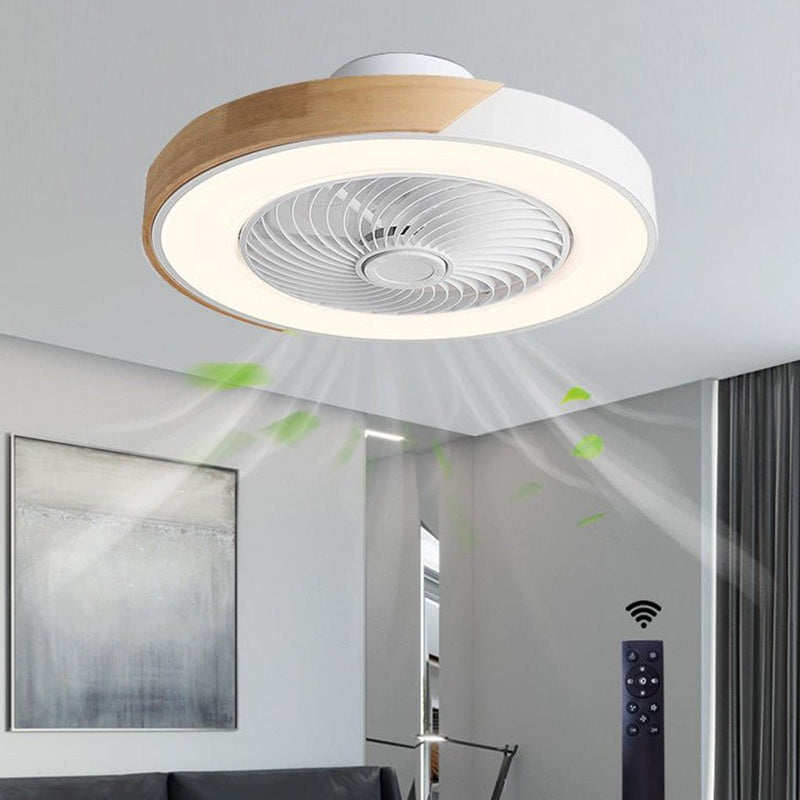 Zintegrowana Lampa i Wentylator Sufitowy LED Bez Łopatek z Pilotem