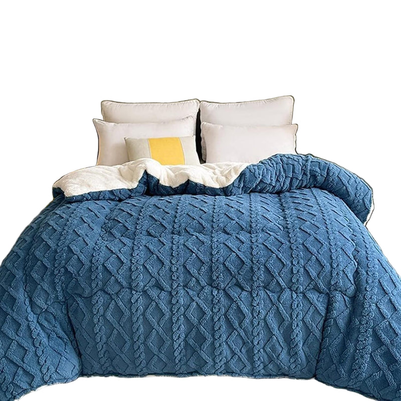 Koc Puszysty Wzór Termiczny Komfort z Luksusowego Materiału