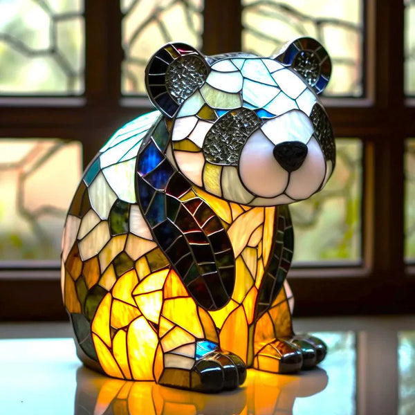 Artystyczna lampa sufitowa z motywem zwierzęcym wykonanym ze szkła