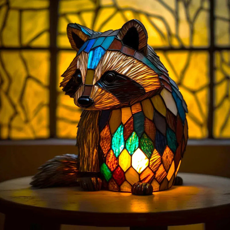 Artystyczna lampa sufitowa z motywem zwierzęcym wykonanym ze szkła