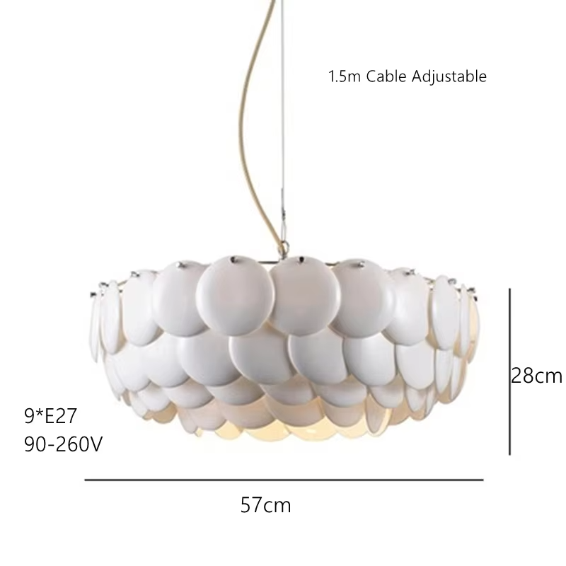 Luksusowy ręcznie robiony żyrandol ceramiczny