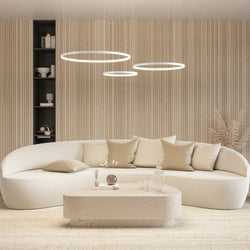 Nowoczesna lampa wisząca LED z funkcją zdalnego sterowania