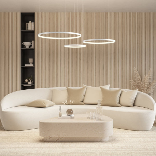 Nowoczesna lampa wisząca LED z funkcją zdalnego sterowania