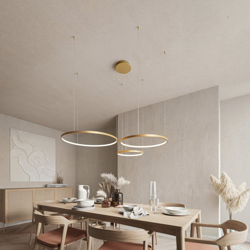 Nowoczesna lampa wisząca LED z funkcją zdalnego sterowania
