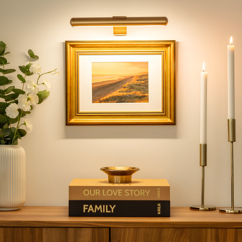 Oświetlenie obrazów z funkcją ładowania elegancka lampa ścienna