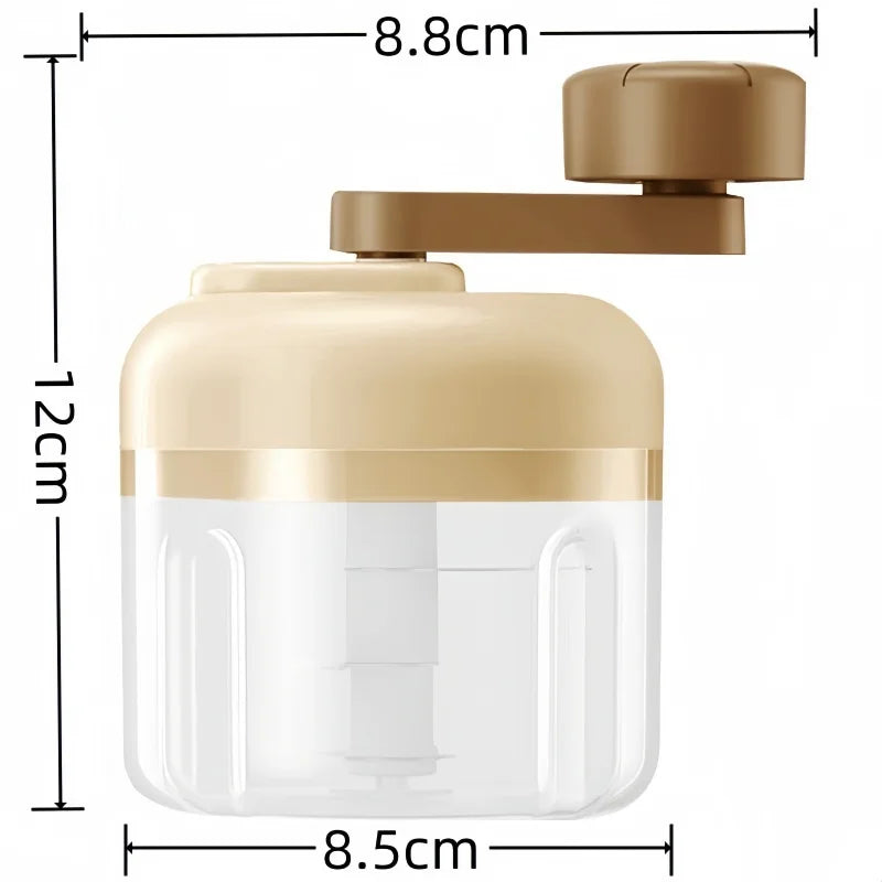 Ręczny młynek do żywności z przyciskiem do szybkiego siekania i mielenia