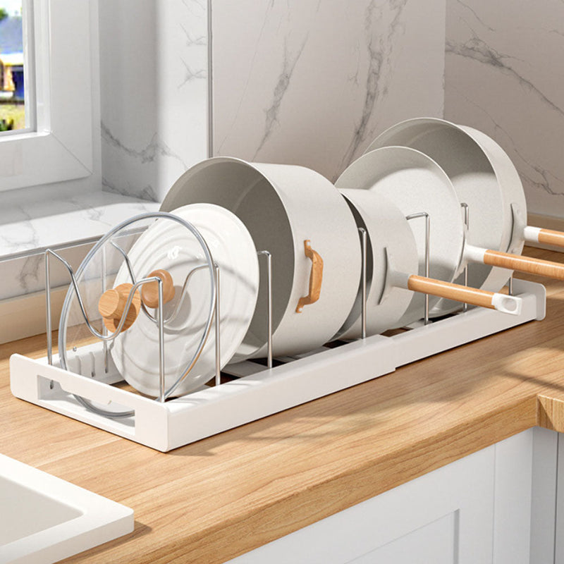 Regulowany stojak na garnki do łatwego przechowywania naczyń