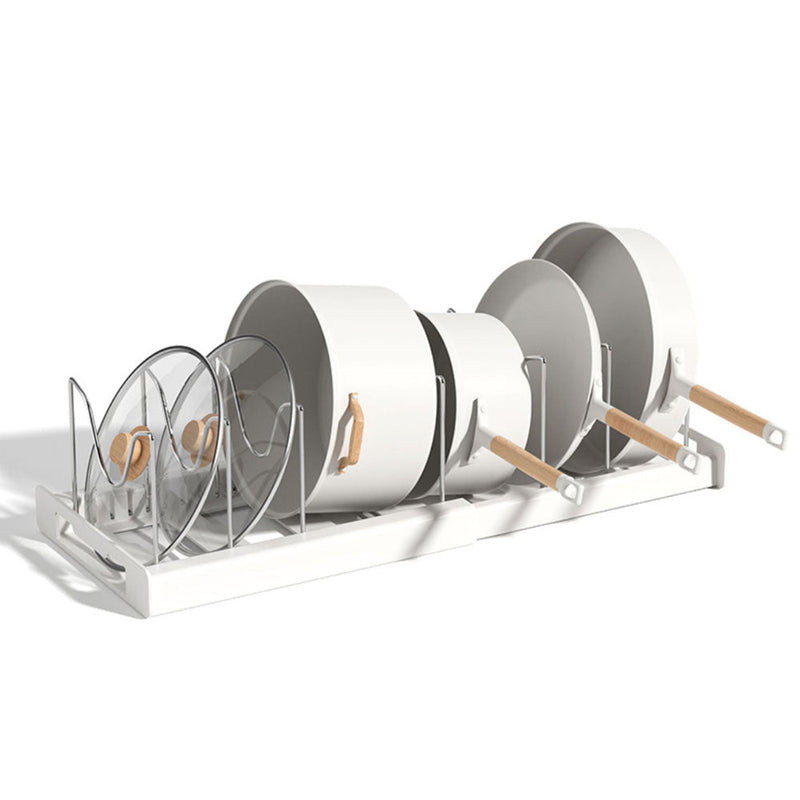 Regulowany stojak na garnki do łatwego przechowywania naczyń