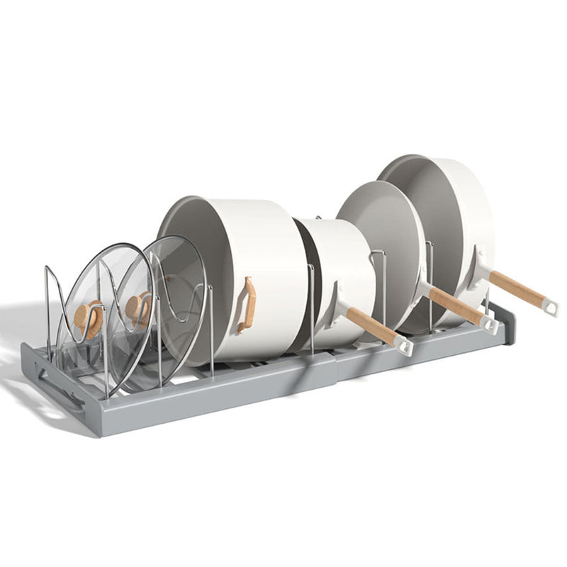 Regulowany stojak na garnki do łatwego przechowywania naczyń
