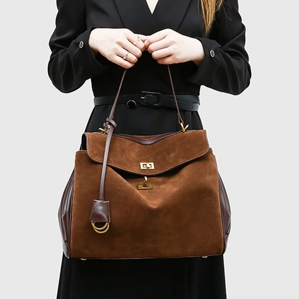 Damska torba zamszowa na ramię jesień zima crossbody