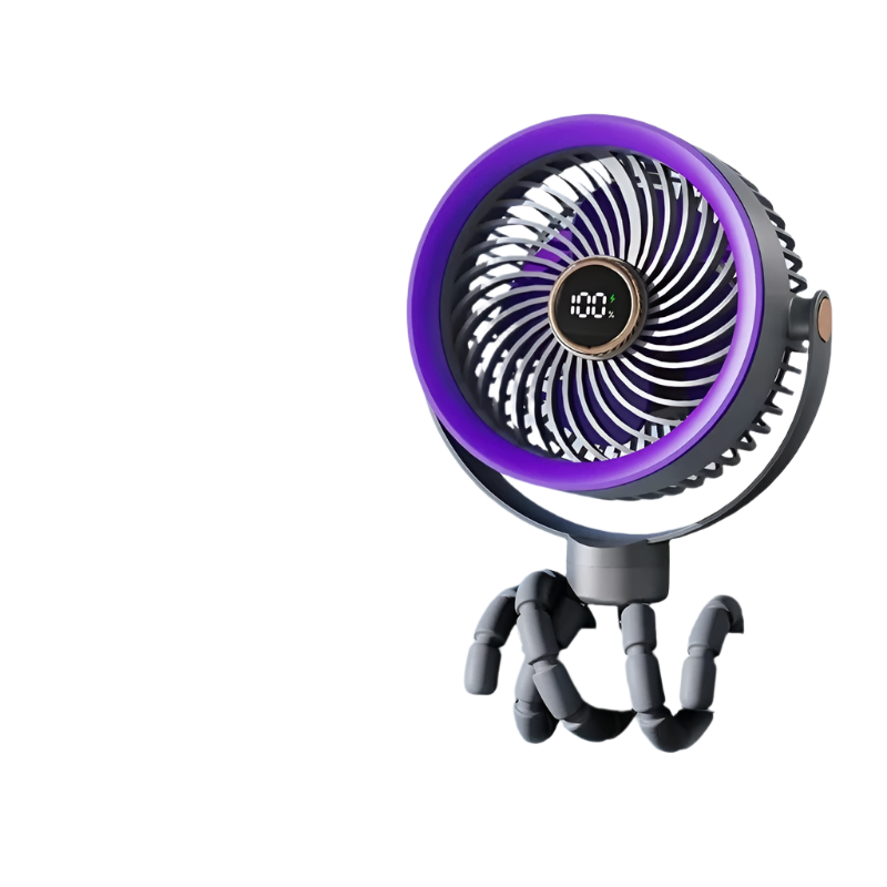 Mini Wentylator USB z Akumulatorem , Elastyczne Mocowanie i Mobilność