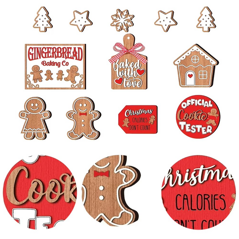 Zestaw Akcesoriów Wzór Rustykalny Zestaw Świąteczny do Dekoracji