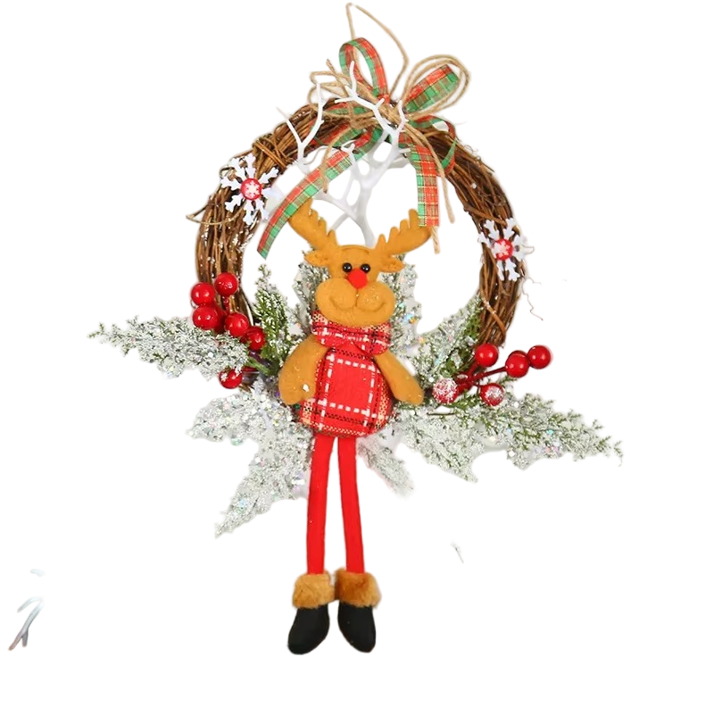 Sztuczna Girlanda Wzór Zimowa Zielenina Dekoracja na Święta