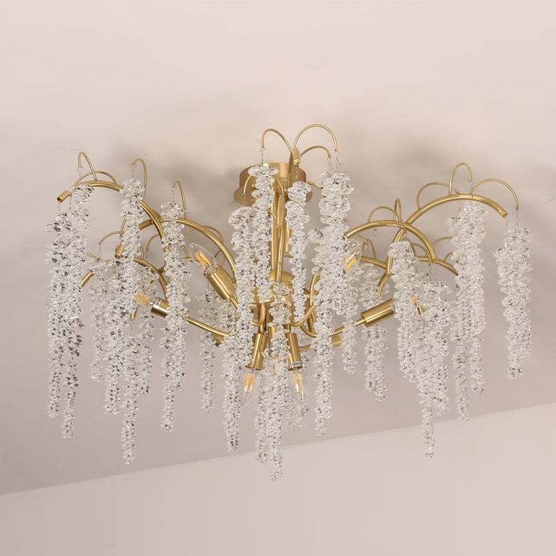 Designerska Lampa Sufitowa z Naturą w Strukturze i Subtelnym Światłem