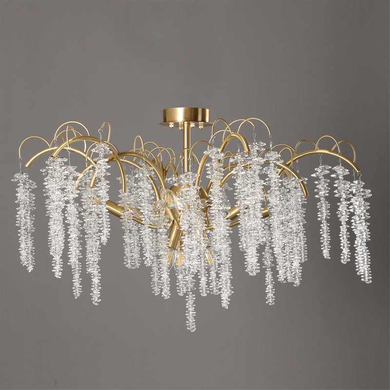 Designerska Lampa Sufitowa z Naturą w Strukturze i Subtelnym Światłem
