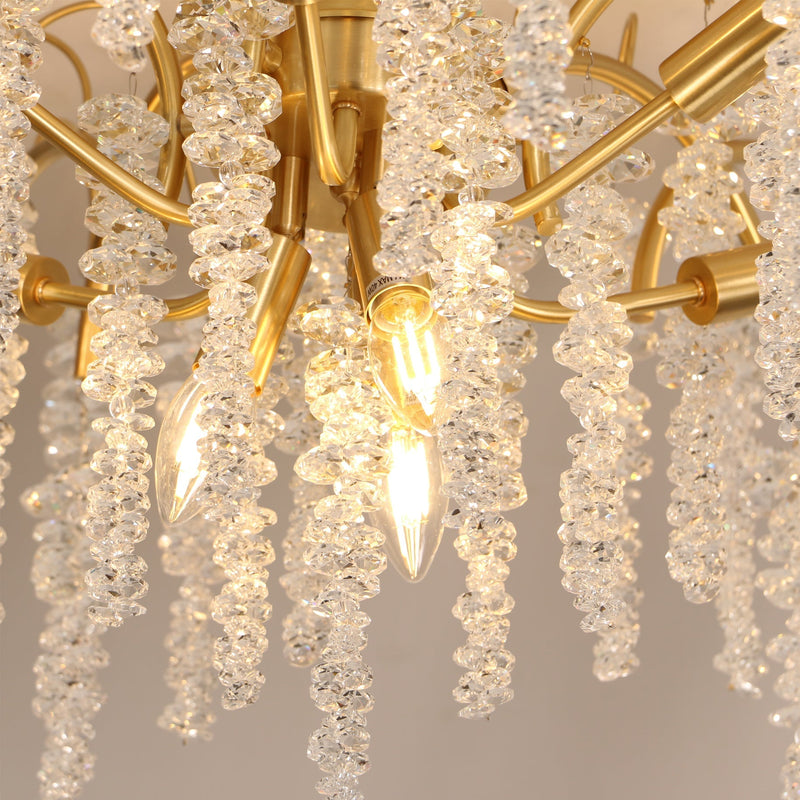 Designerska Lampa Sufitowa z Naturą w Strukturze i Subtelnym Światłem