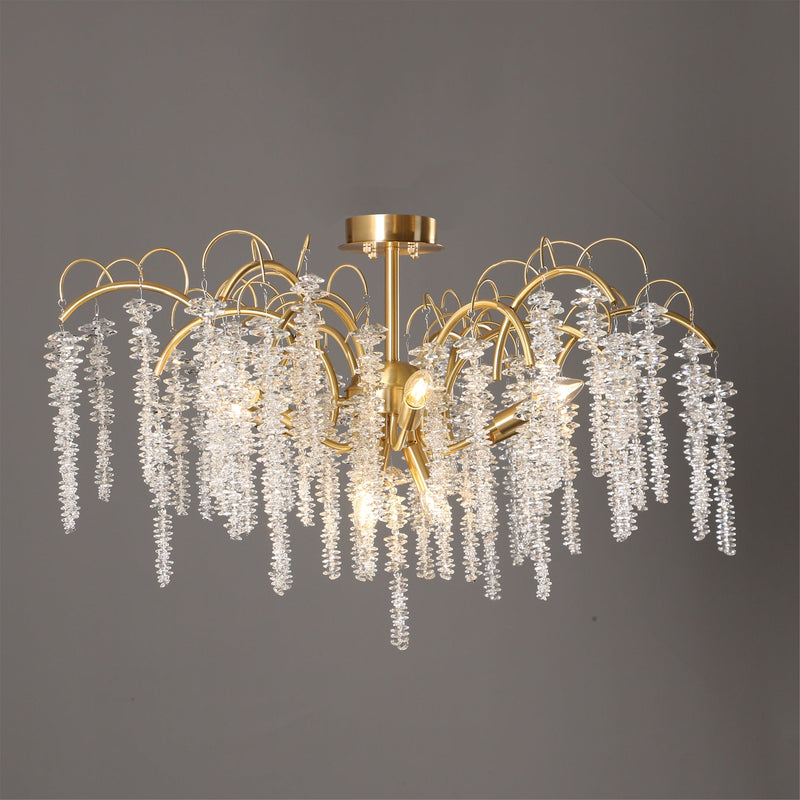 Designerska Lampa Sufitowa z Naturą w Strukturze i Subtelnym Światłem