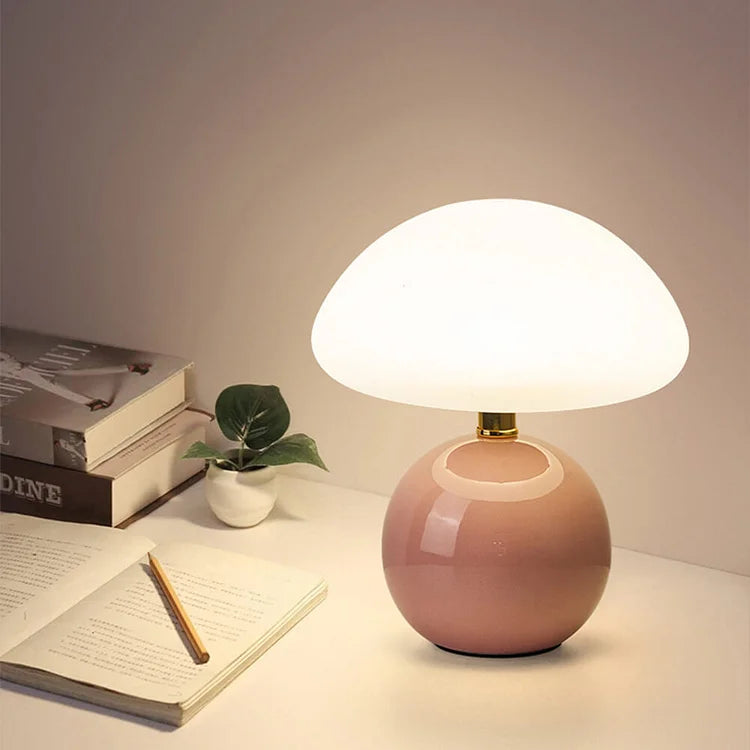 Elegancka Ceramiczna Lampa Grzybek w Stylu Francuskim