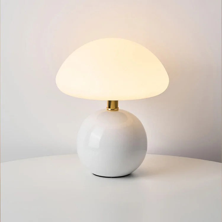 Elegancka Ceramiczna Lampa Grzybek w Stylu Francuskim