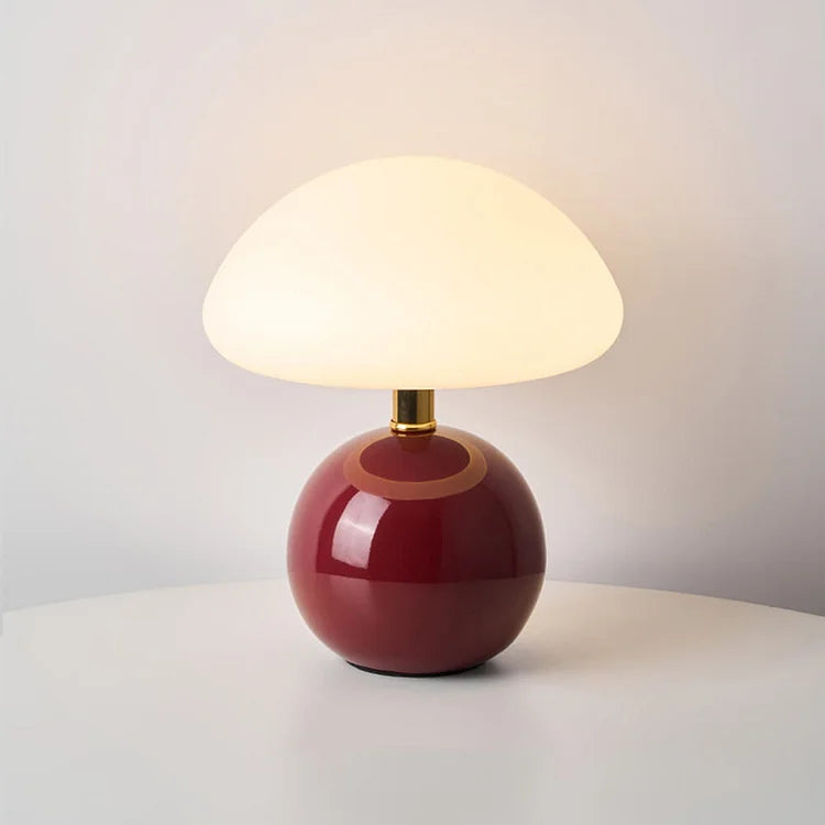 Elegancka Ceramiczna Lampa Grzybek w Stylu Francuskim