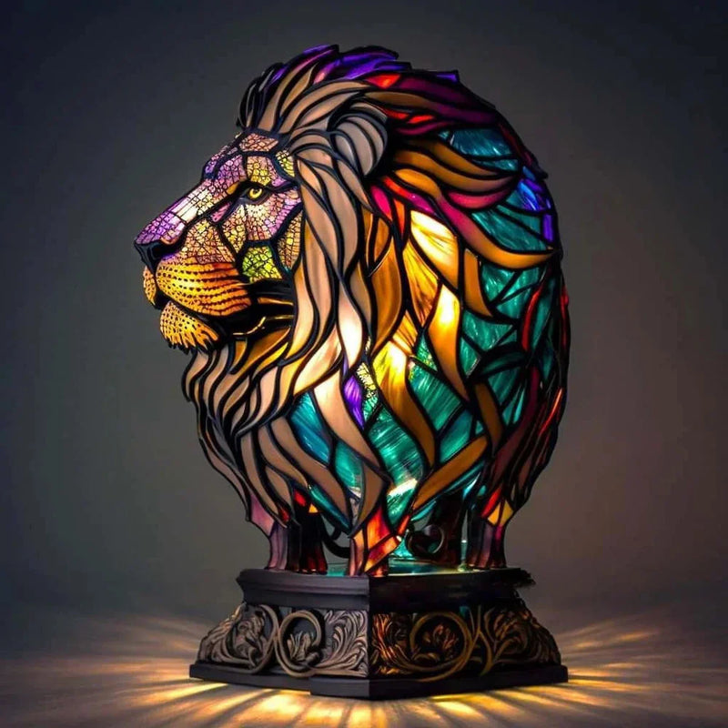 Artystyczna lampa sufitowa z motywem zwierzęcym wykonanym ze szkła