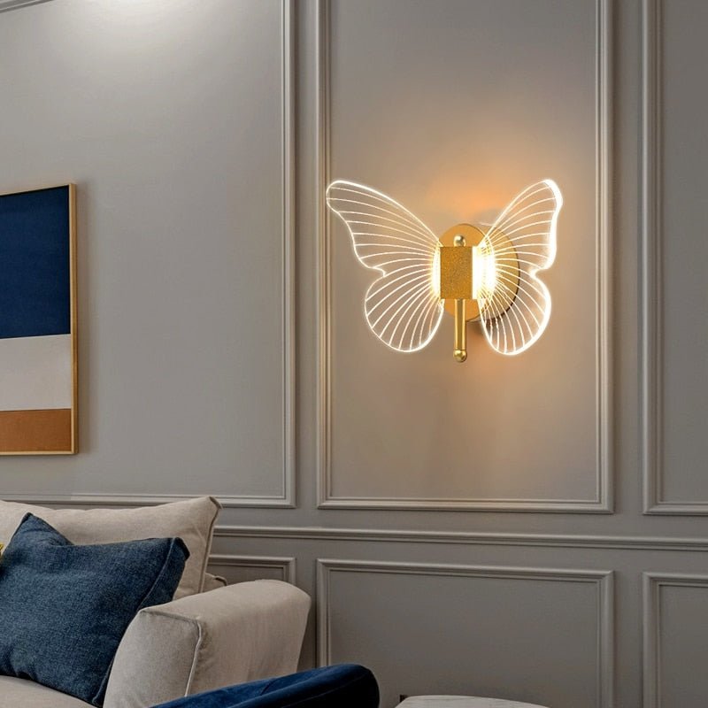 Ścienna Lampa LED z Efektem Motyla w Subtelnym Stylu