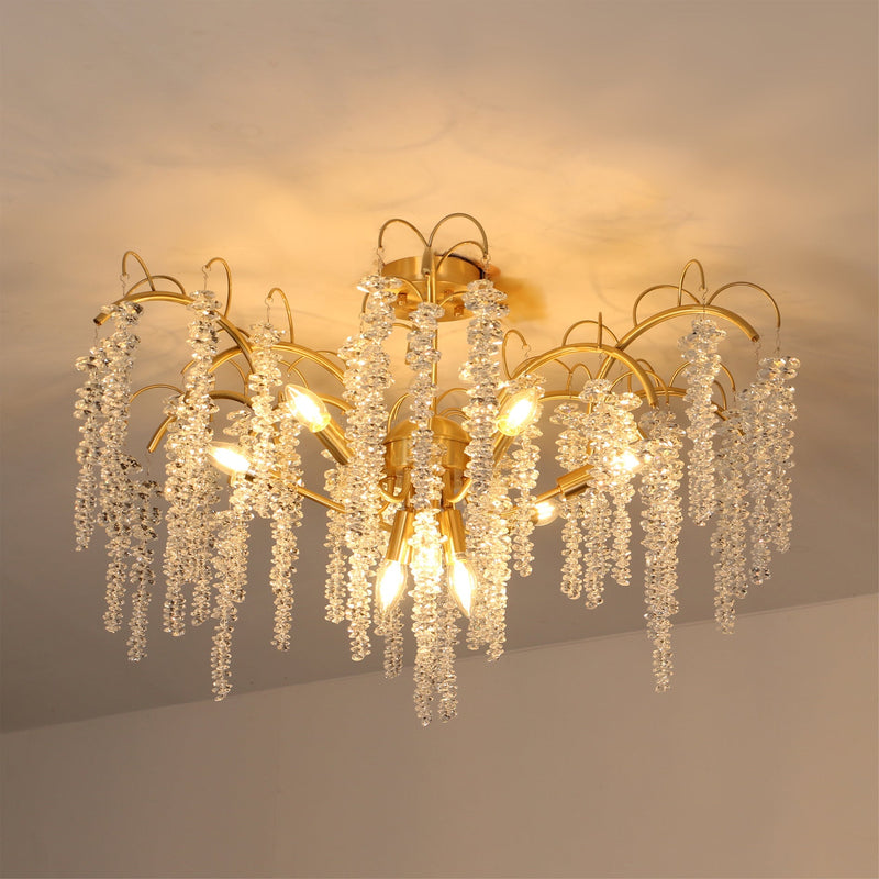 Designerska Lampa Sufitowa z Naturą w Strukturze i Subtelnym Światłem