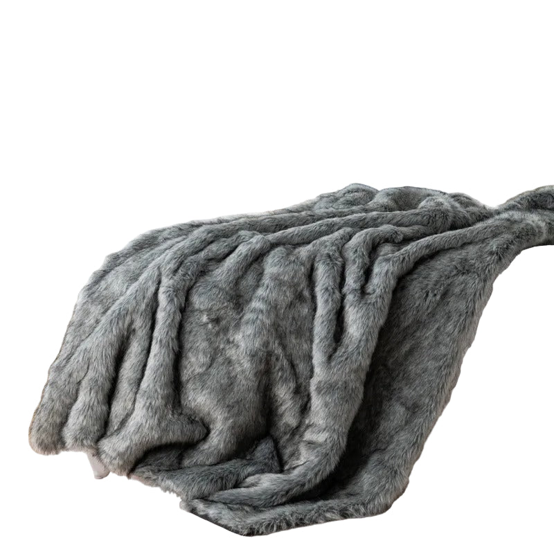 Luksusowa Narzuta Faux Fur z Pluszowym Wykończeniem