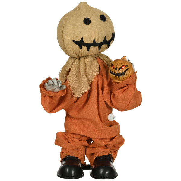 Strach na wróble Halloween z efektem ruchu — upiorna figurka ogrodowa LED (80 cm)