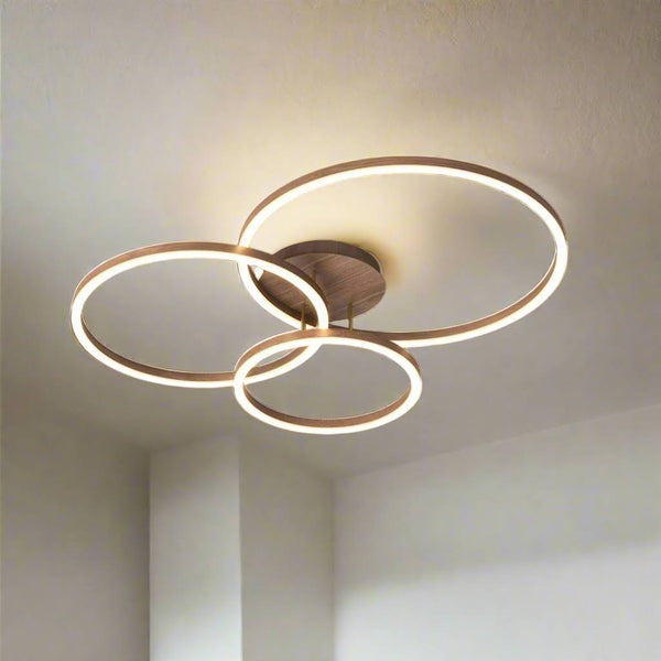 Plafon LED z Ozdobnymi Pierścieniami 55x50cm - 32W