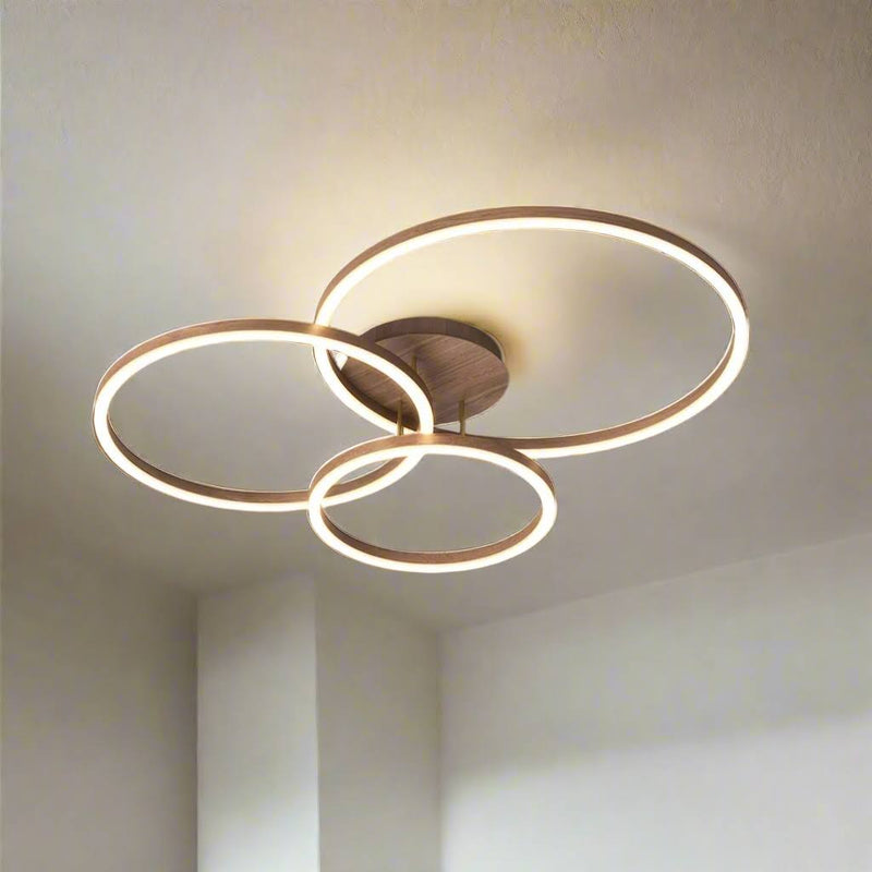 Plafon LED z Ozdobnymi Pierścieniami 55x50cm - 32W