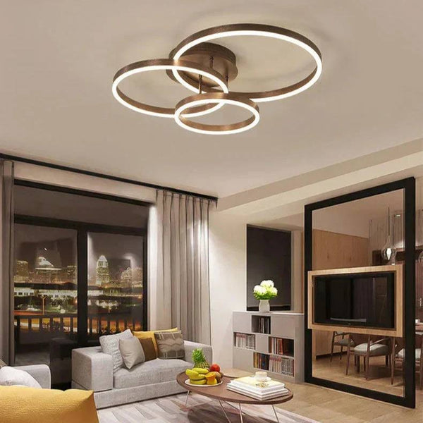 Plafon LED z Ozdobnymi Pierścieniami 55x50cm - 32W