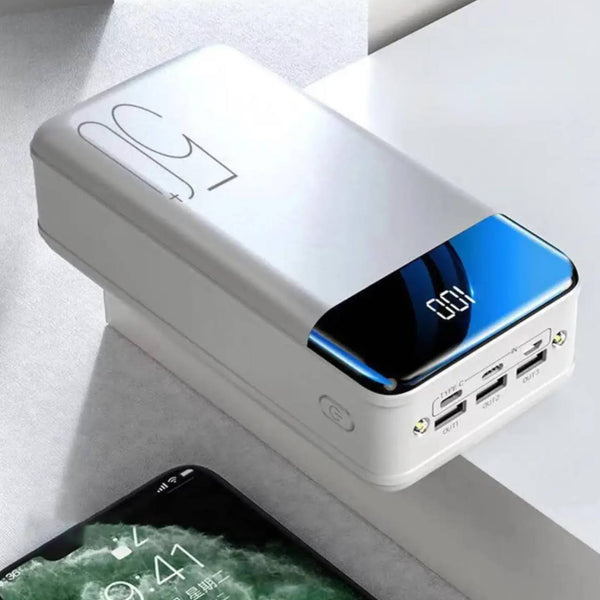 Przenośna ładowarka 50 000 mAh na podróże i kemping