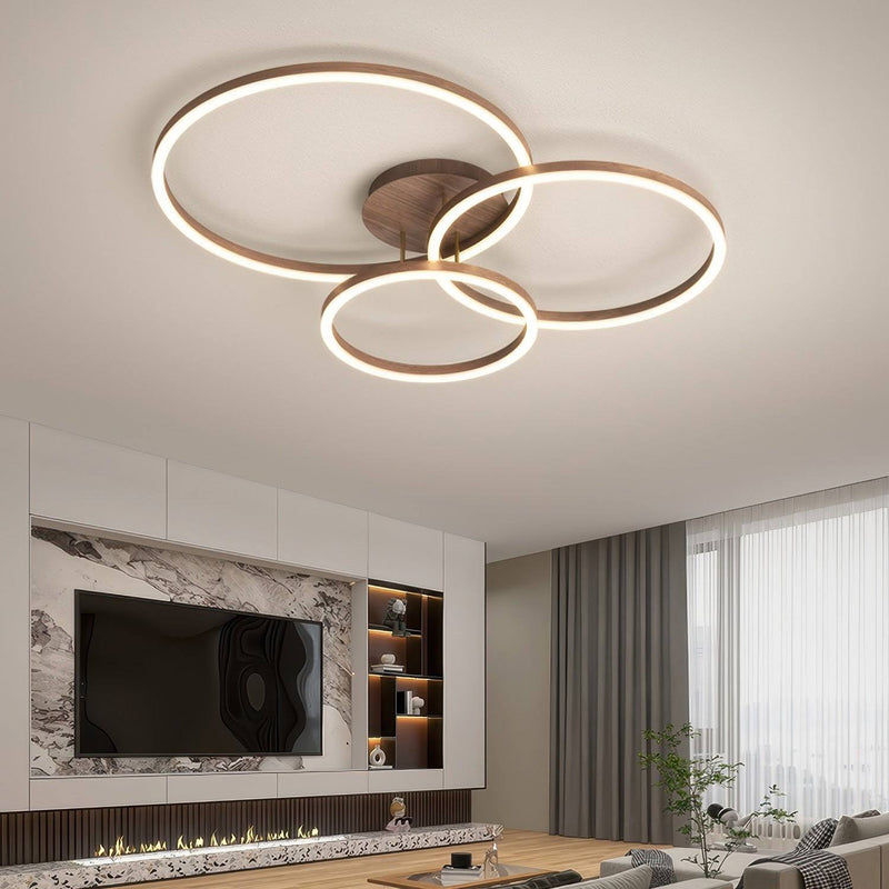 Plafon LED z Ozdobnymi Pierścieniami 55x50cm - 32W