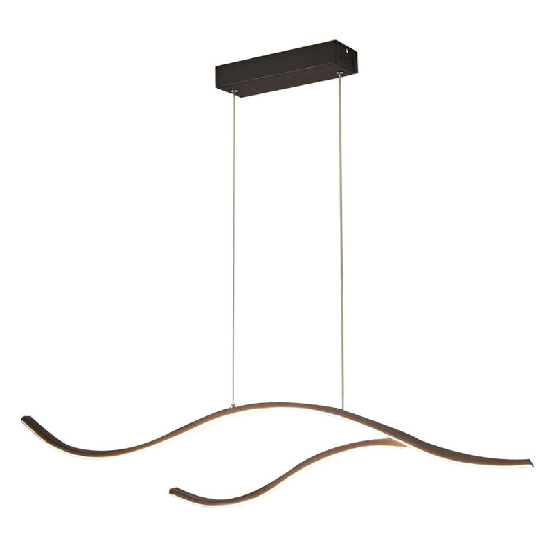 Designerska Lampa Sufitowa LED o Faliście Zakrzywionej Formie