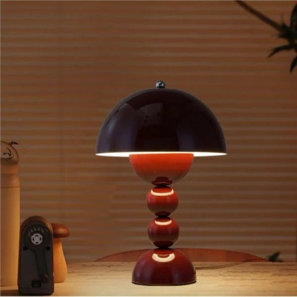 Skandynawska lampa stołowa z LED ładowalna i kolorowa do salonu i sypialni