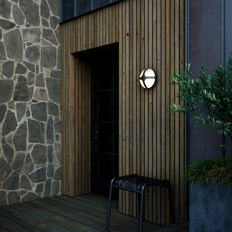 Stylowy Kinkiet Zewnętrzny z Geometrycznym Akcentem